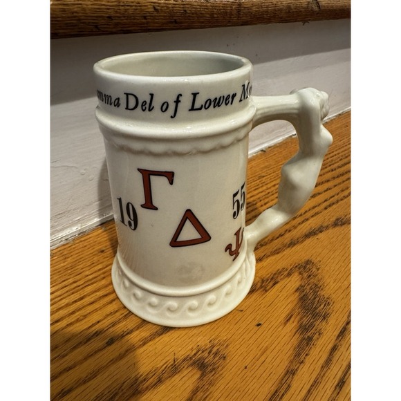 Vtg Gamma Del Of Lower Merion Mug Stein Lady On Handle 1955 Juk-Juk Pennsylvania